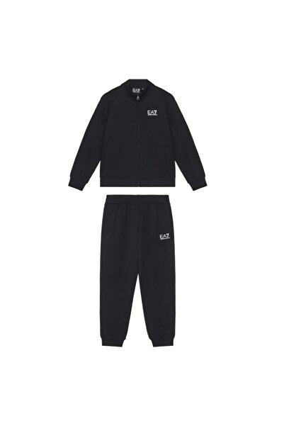 EA7 Trening baieti TRAIN CORE ID T-SUIT T-TOP FZ CH COFT CC, Bumbac, Negru, 1...