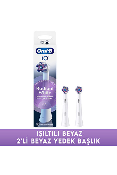 Oral-B iO Radiant White Beyaz Diş Fırçası Yedek Başlığı 2 Adet