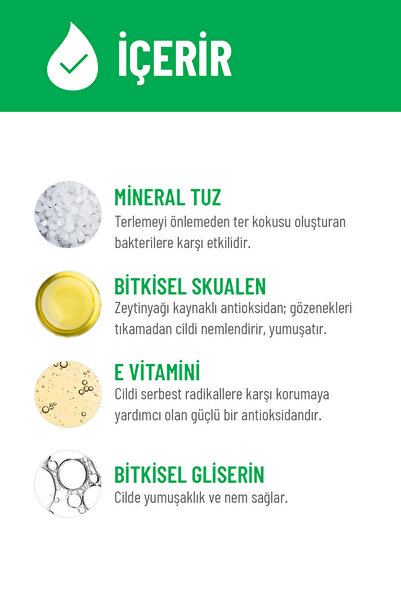 Siveno %100 Doğal Roll-on Sportif Sporcu Deodorant Ter Kokusu Önleyici Bitkisel Lekesiz Vegan 50 ml