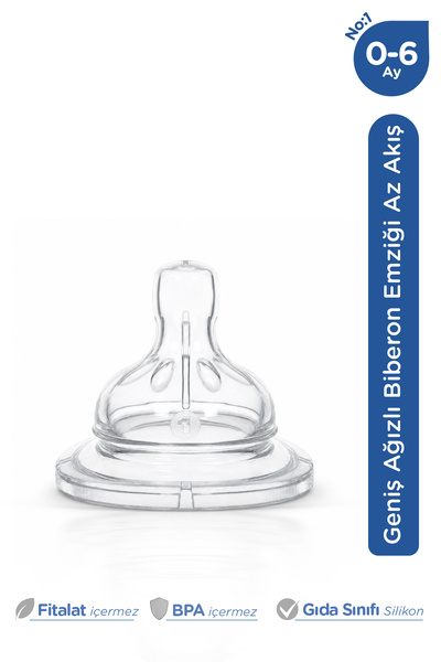 Wee Baby Silikon Biberon Emziği Geniş Ağızlı No:1 0-6 Ay