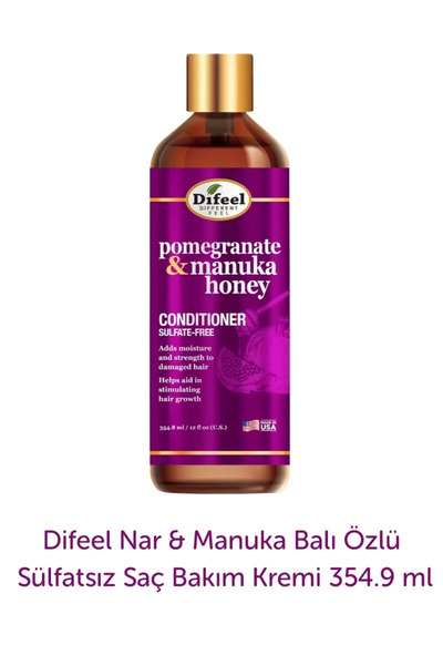 Difeel Pomegranate & Manuka Honey Sülfatsız Saç Kremi 354.9ML