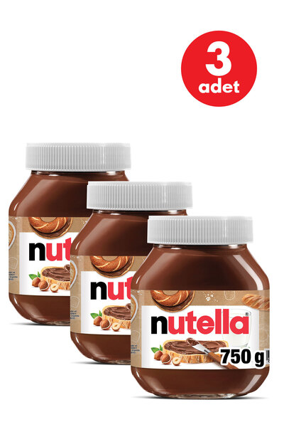 Nutella Kakaolu Fındık Kreması 750 Gr - 3 Adet