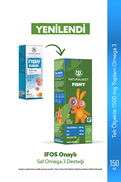 Naturalnest Fishy Balık Yağı Şurup 150 ml- 1500 mg Omega