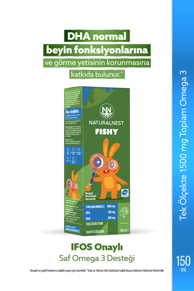 Naturalnest Fishy Balık Yağı Şurup 150 ml- 1500 mg Omega