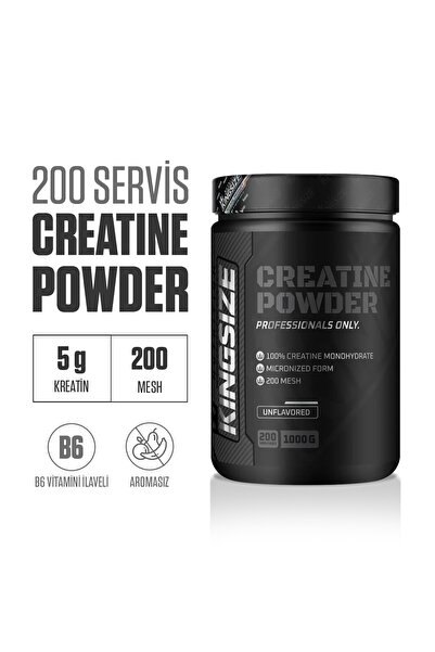Kingsize Nutrition Creatine Powder 1000 Gr Aromasız - 200 Servis