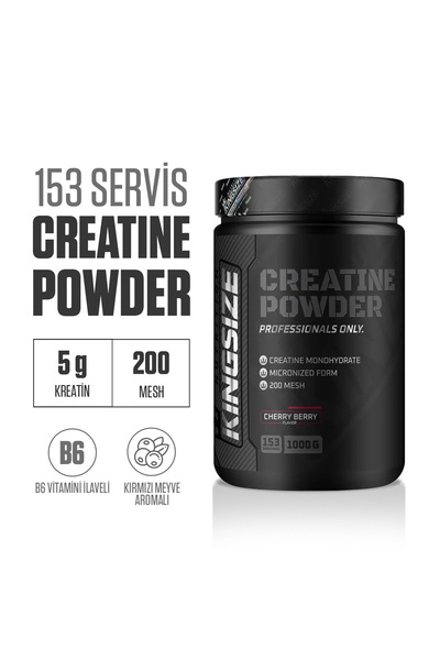 Kingsize Nutrition Creatine Powder 1000 Gr - KIRMIZI MEYVELER