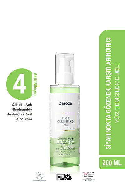 ZAROZA Purifying & Pore Tightening Facial Cleansing Gel - Face Cleansing Gel ...