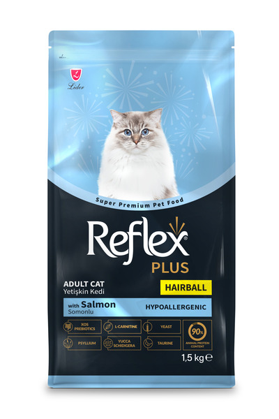 Reflex Plus Hairball Somonlu Yetişkin Kedi Maması, 1.5 Kg