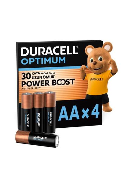 Duracell Optimum Alkalin AA Kalem Piller 4 Adet