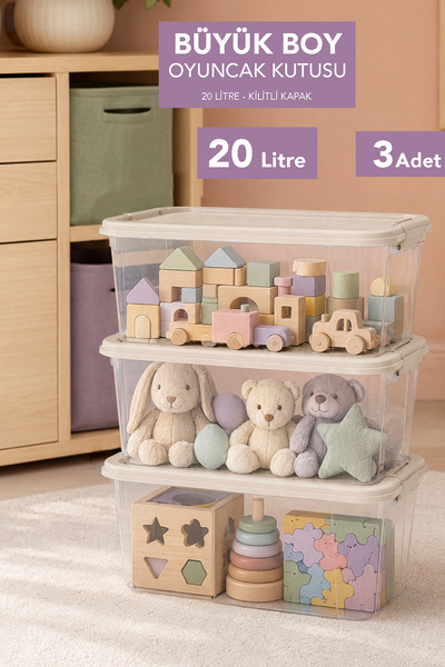 Meleni Baby 3-Piece Organizer with Locking Lid - Children's Item Organization...