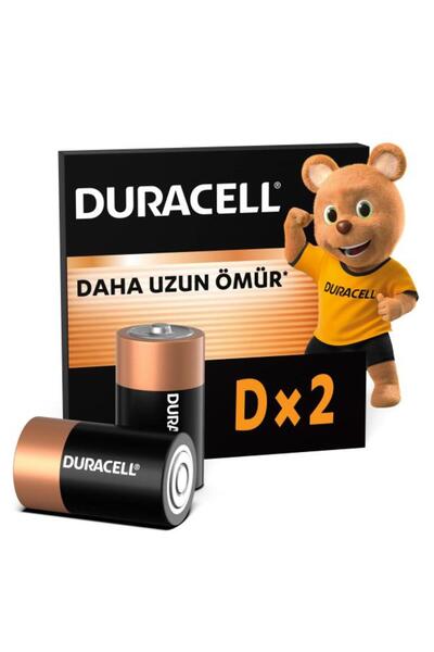 Duracell Alkalin Dx2 Büyük Boy Piller 2 Adet 1,5V