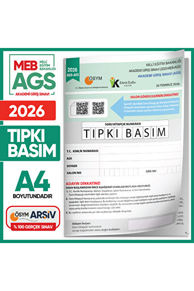 İnformal Yayınları 2026 MEB AGS ÖSYM Çıkmış Soru Tıpkı Basım Kitapçığı Çözüml...