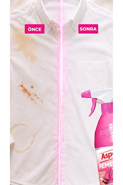 ASPEROX 650 ml Pembe Güç Leke Çıkarıcı Sprey Konsantre Formül ile Etkili Temizlik