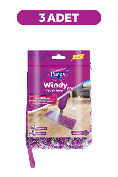Parex Windy Duo Zigzag Yedek Mop (Sapsız) Üçlü Paket