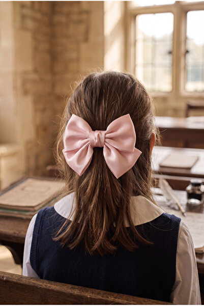 Katia&Bony Glittery Tulle Bow Automatic Buckle Light Pink