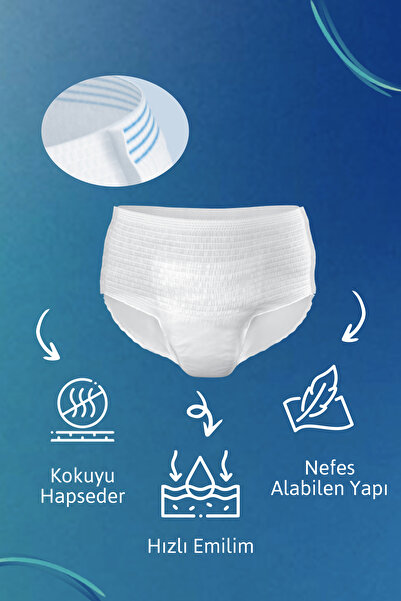 TENA Protection Pants Regular Emici Külot 6 Damla L 30'lu 1 Paket (30 Adet)