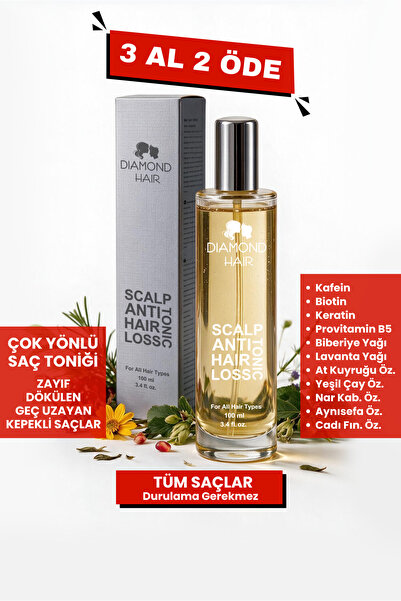 DIAMOND HAIR Saç Toniği Dökülme Karşıtı Serum Kaşıntı Kepek Önleyici Hızlı Sa...