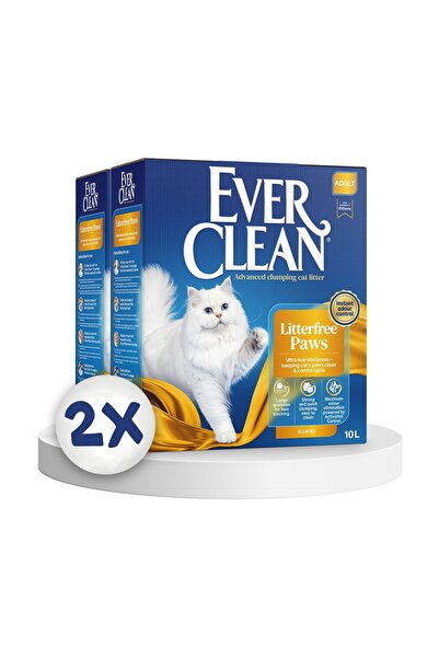 Ever Clean Litterfree Paws Topaklaşan, Kalın Taneli Kedi Kumu 10 Lt X 2 Adet