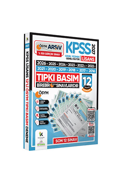 İnformal Yayınları 2027 KPSS Lisans ÖSYM Çıkmış Soru Tıpkı Basım 12li Deneme Paketi Video Çözümlü Türkiye Geneli