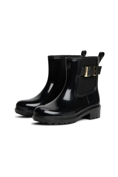 Tommy Hilfiger FW0FW09543 TH BUCKLE ΓΥΑΛΙΣΤΕΡΟ ΜΠΟΤΑΚΙ ΑΔΙΑΒΡΟΧΟ ΜΑΥΡΟ