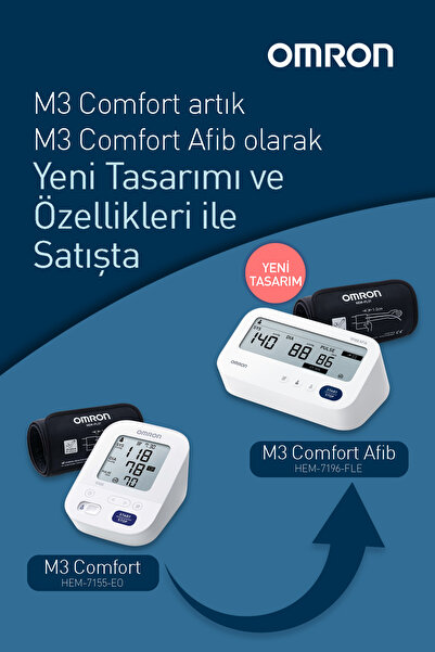 Omron M3 Comfort AFib HEM-7196-FLE Üst Koldan Ölçer Tansiyon Aleti