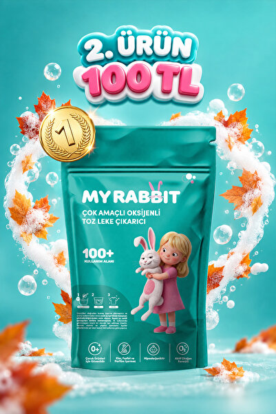My Rabbit! Çamaşır Ve Yüzey Için Çok Amaçlı Oksijenli Toz Leke Çıkarıcı ve be...
