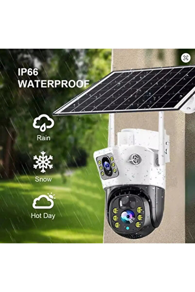 O-KAM OKAM 7015 4G 6mp Dual Lens Güneş Panelli Solar Sirenli Güvenlik Kamerası