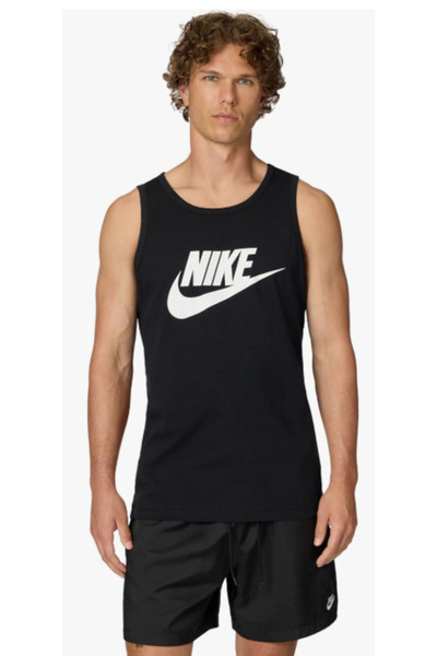 Nike قميص داخلي أسود للرجال من M Nsw Tank Icon Futura - Ar4991-013