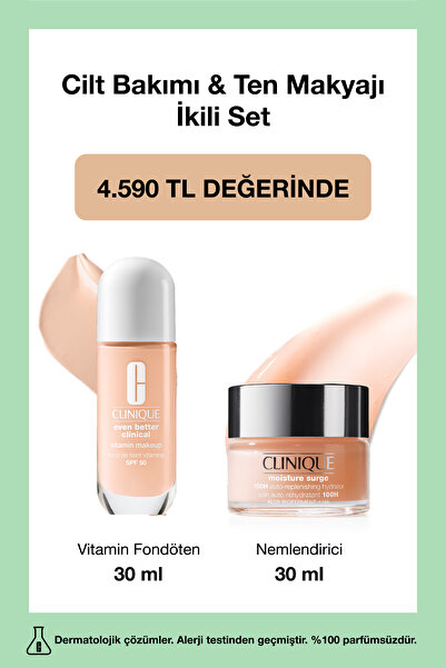 Clinique Cilt Bakımı & Ten Makyajı İkili Set | Light Cool 2 Fondöten 30ml, Ne...
