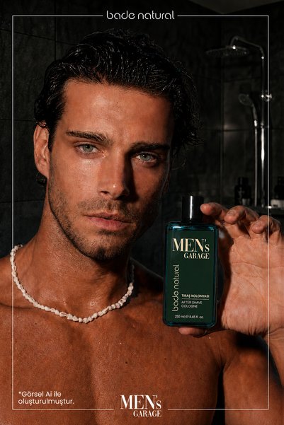 Bade Natural Men's Garage Dökme Tıraş Kolonyası Ferahlatıcı ve Tazeleyici 250 ml