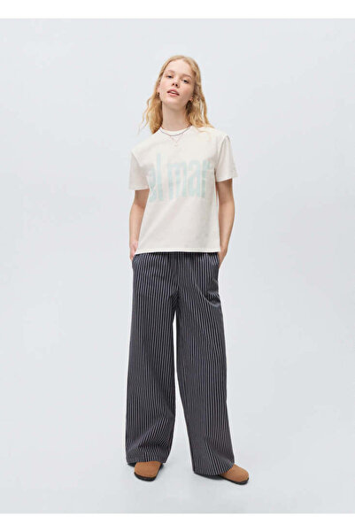 MANGO Kırık Beyaz Kız Çocuk T-Shirt 87024787