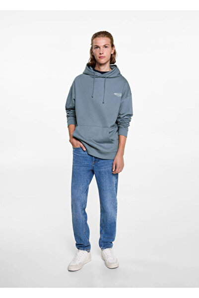 MANGO Mavi Erkek Çocuk  Sweatshirt 77096349
