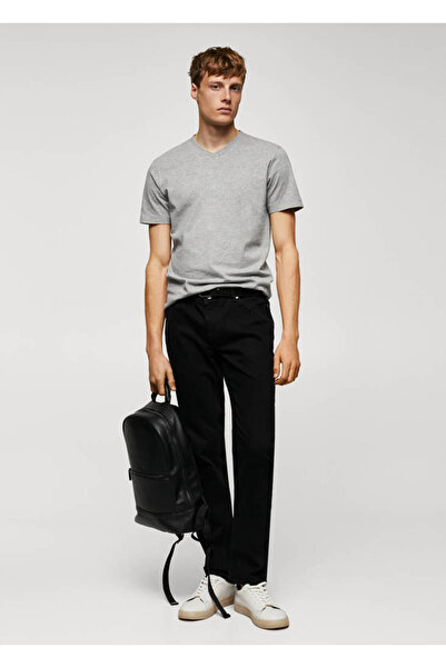 MANGO Metal Grisi Erkek  T-Shirt 57301053