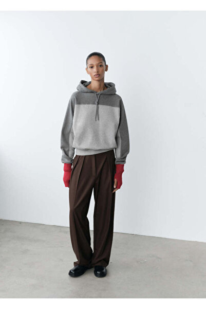MANGO Açık Gri Kadın Sweatshirt 77016351