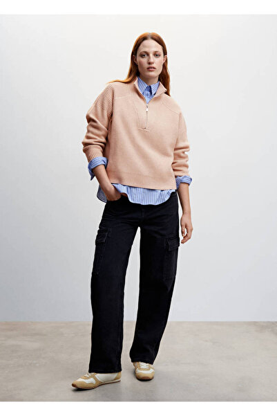 MANGO Woman Dark Camel Women's Adult Sweater47011318