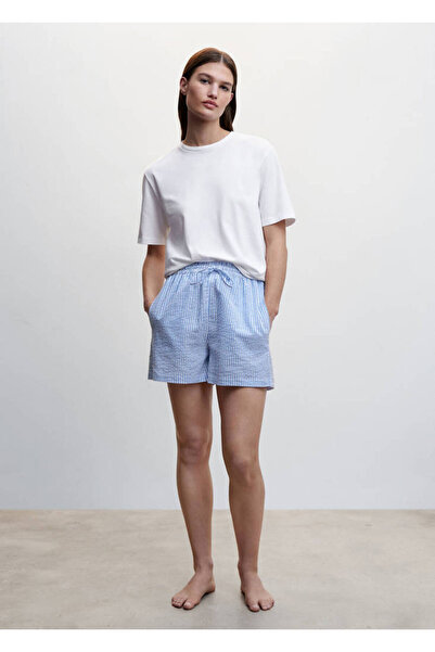MANGO Woman Mavi Kadın Pijama Takımı 47047845
