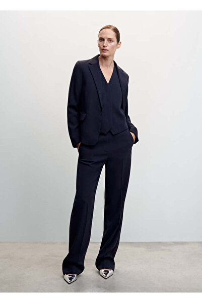 MANGO Woman Navy Blue Women's Jacket47005717