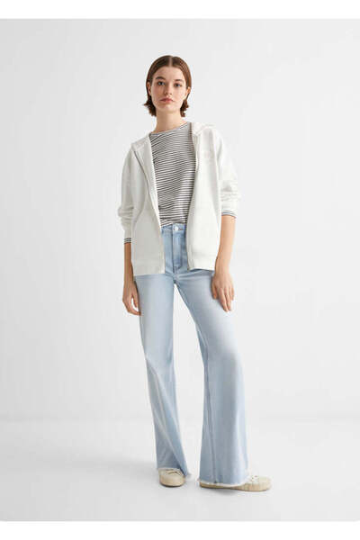 MANGO Kirik Beyaz  Kız Çocuk Sweatshirt 67095143