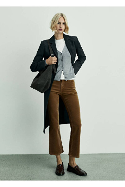 MANGO Koyu Camel Kadın Jeans 87000220