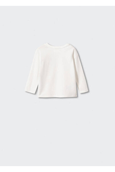 MANGO Baby Kırık Beyaz Kız Bebek T-Shirt  47011292
