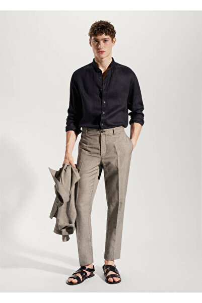 MANGO Man Kahverengi Erkek Pantolon  47025909