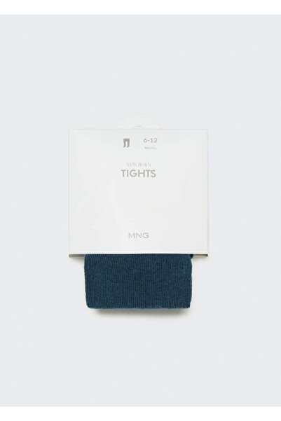 MANGO Baby Petrol Blue Cotton Socks for Baby -57034767