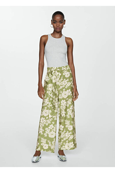 MANGO Yesil Kadın Pantolon 67047123-43