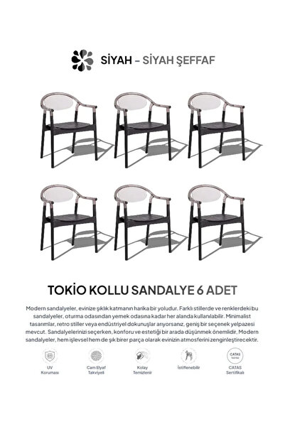 Daim Plastik TOKIO LÜX CAFE & RESTAURANT SANDALYESİ 6 LI SET