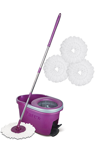 Parex Thunderbolt Pedallı Otomatik Temizlik Seti ve 3'lü Yedek Mop