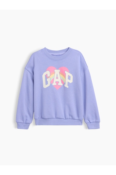 GAP Суитшърт с лого, бледо перивинклено синьо