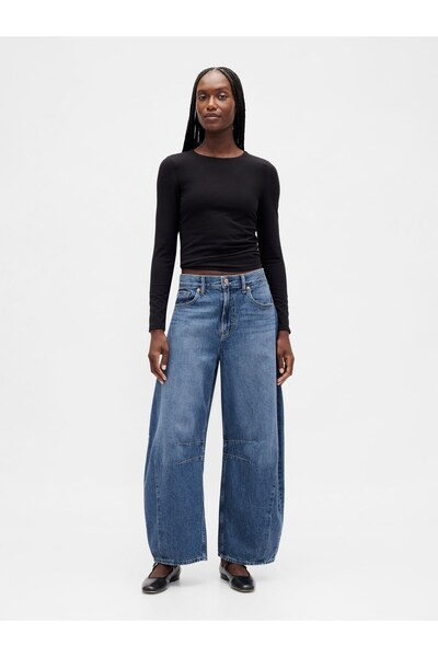 GAP Pantaloni din denim Horsehoe, indigo închis