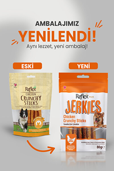 Reflex Crunchy Sticks Tavuklu Çıtır Köpek Ödül Çubukları 80 Gr