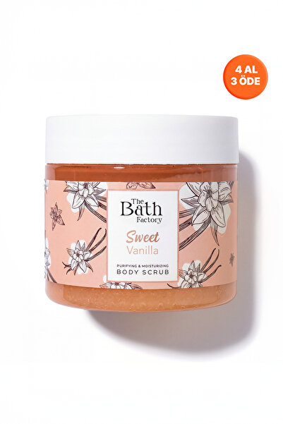 THE BATH FACTORY Nemlendirici ve Arındırıcı Sweet Vanilla Vücut Peelingi 300 gr