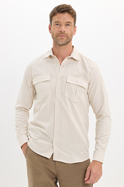 Tudors Men's Regular Fit Classic Cut Oversize 100% Cotton Linen Texture Doubl...